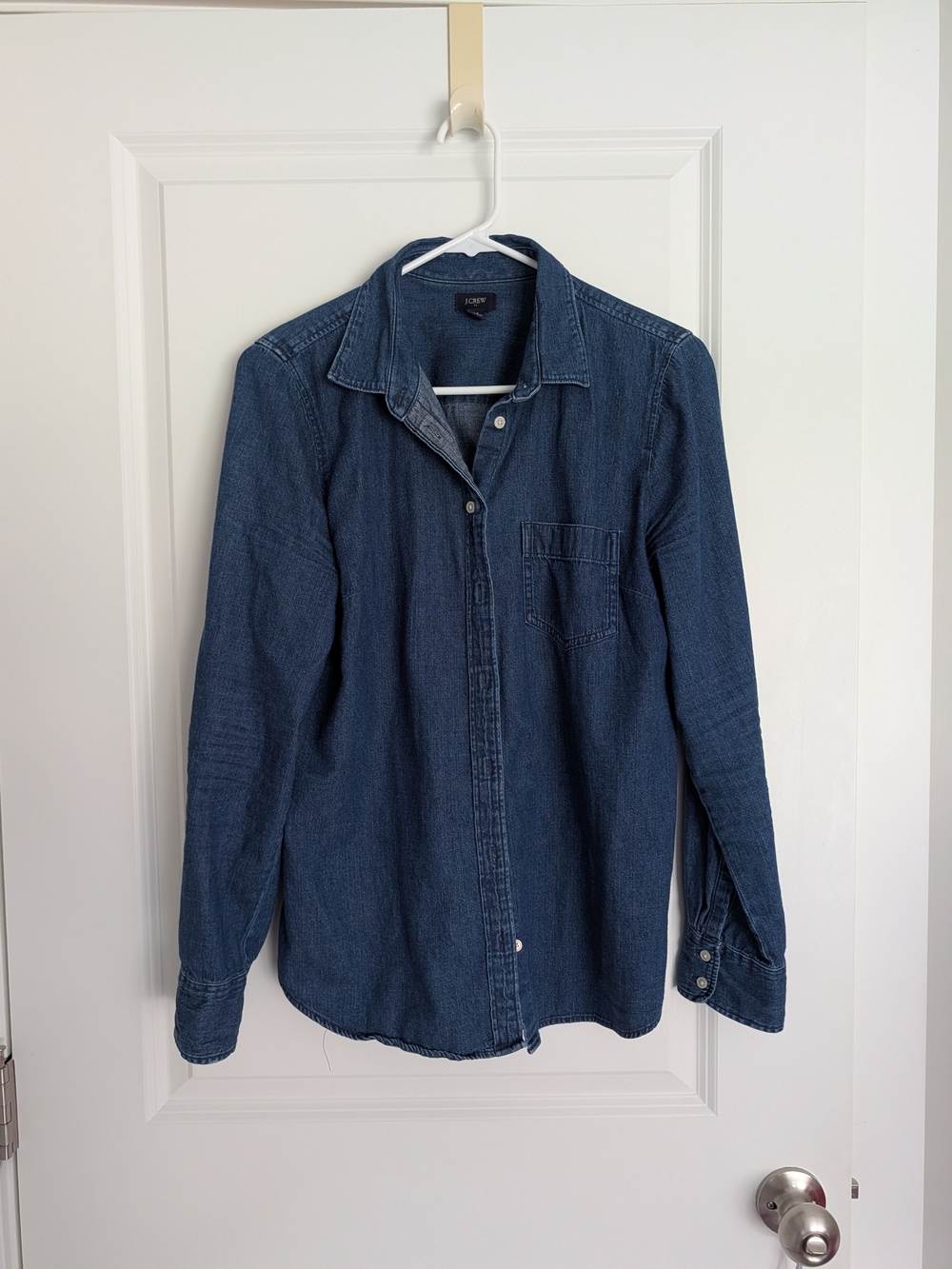 J. Crew Dark Blue Denim Button-Down Shirt